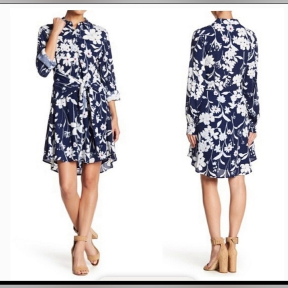 1 STATE SHIRT DRESS FLORAL PRINT TIE IN FRONT OR BACK. STYLISH, COMFORTABLE XL - Picture 12 of 12